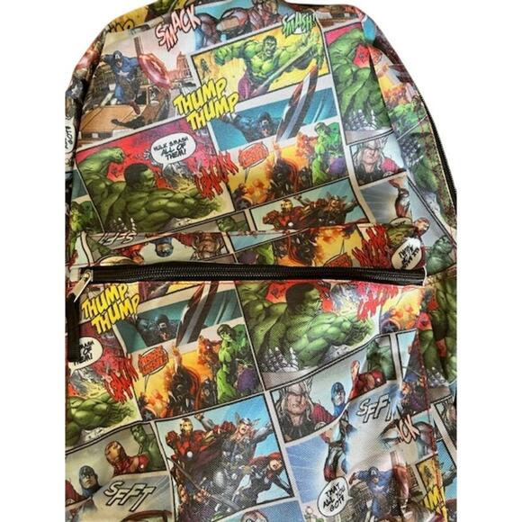 Marvel Avengers Comic Strip Backpack Hulk, Iron Man, Thor, Captain America - Picture 3 of 8